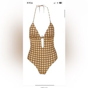 Tory Burch Multicolor Checkered One-Piece